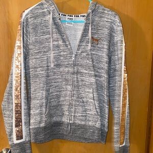 Rose gold sequin PINK sweater